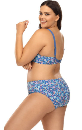 Раздельный купальник plus size с цветочным рисунком 