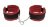 Красно-чёрные полиуретановые наручники Luxurious Handcuffs 