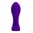 Фиолетовая анальная втулка с вибрацией - 10,5 см. 