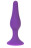 Фиолетовая силиконовая анальная пробка размера S - 10 см. 