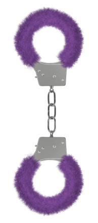 Пушистые фиолетовые наручники OUCH! Purple  