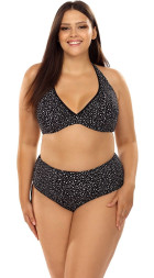 Раздельный купальник plus size в крапинку