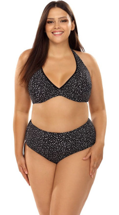 Раздельный купальник plus size в крапинку 