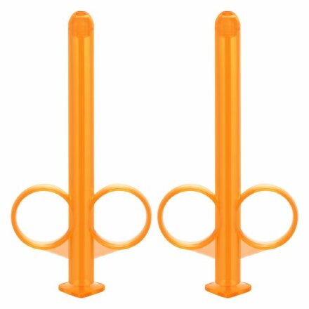 Набор из 2 оранжевых шприцов для введения лубриканта Lube Tube 