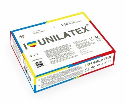 Разноцветные ароматизированные презервативы Unilatex Multifruits - 144 шт. 