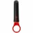 Черно-красный мини-вибратор Power Play with Silicone Grip Ring - 13,3 см. 