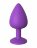 Фиолетовая анальная пробка со стразом Her Little Gem Large Plug - 9,5 см. 