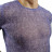 Фиолетовая облегающая футболка с рисунком-ячейками 
