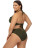 Игривый купальник plus size с оборкой на лифе 