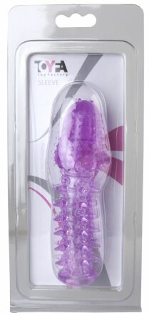 Фиолетовая насадка, удлиняющая половой член - 13,5 см. 
