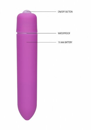 Фиолетовая вибропуля Speed Bullet - 9,3 см. 