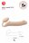 Телесный безремневой страпон Silicone Bendable Strap-On XL 