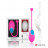 Розовое виброяйцо с белым пультом-часами Wearwatch Egg Wireless Watchme 