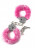 Розовые наручники с кристаллами BONDAGE 