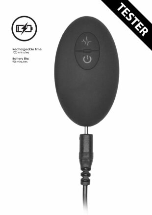 Черный массажер простаты с электростимуляцией и пультом ДУ Prostate massager 