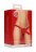 Красный вибрострапон Silicone Strap-On Adjustable - 15,5 см. 
