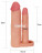 Телесная насадка для двойного проникновения Add 2 Pleasure X Tender Double Penis Sleeve - 20 см. 