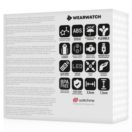 Розовое виброяйцо с зеленым пультом-часами Wearwatch Egg Wireless Watchme 