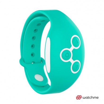 Розовое виброяйцо с зеленым пультом-часами Wearwatch Egg Wireless Watchme 