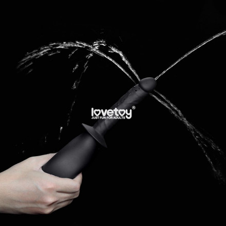 Черный анальный душ Bondage Fetish Deluxe Douche с наконечником-пенисом 