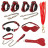 Оригинальный БДСМ-набор из 9 предметов в красной кожаной сумке 