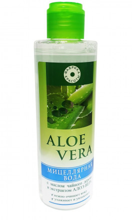 Мицеллярная вода с маслом чайного дерева и экстрактом алоэ вера - 200 гр. 
