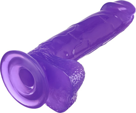 Фиолетовый реалистичный фаллоимитатор Mr. Bold L - 18,5 см. 
