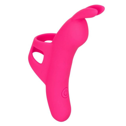 Розовый вибромассажер на палец The Flirty Vibe - 10 см. 