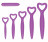 Набор фиолетовых вагинальных расширителей с вибропулей Silicone Vaginal Dilator Set 