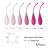 Набор из 6 розовых вагинальных шариков FemmeFit Pelvic Muscle Training Set 