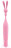 Розовый клиторальный вибростимулятор с длинными ушками - 20 см. 