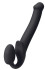 Черный безремневой страпон Silicone Bendable Strap-On M