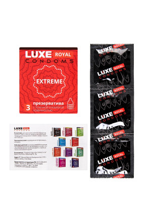 Текстурированные презервативы LUXE Royal Extreme - 3 шт. 