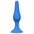 Синяя анальная пробка Slim Anal Plug Large - 12,5 см.