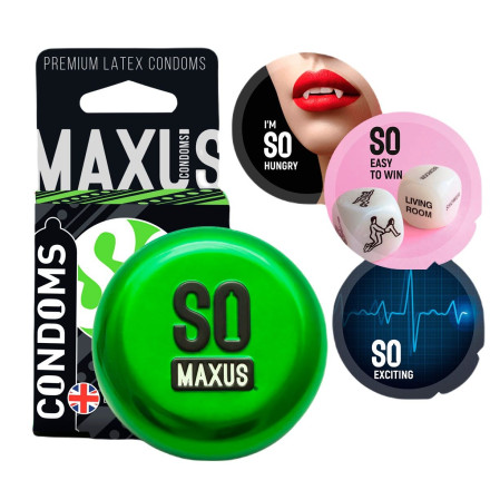 Презервативы в железном кейсе MAXUS Mixed - 3 шт. 