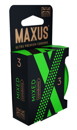 Презервативы в железном кейсе MAXUS Mixed - 3 шт. 