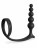 Черная анальная цепочка с эрекционным кольцом Ass-gasm Cockring Anal Beads 