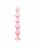 Розовая анальная цепочка с кристаллом Chummy - 16 см. 