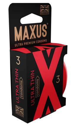 Ультратонкие презервативы в железном кейсе MAXUS Sensitive - 3 шт. 