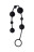 Черная анальная цепочка A-toys с шариками - 35,9 см. 