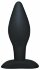 Чёрный анальный стимулятор Black Velvets Large - 12 см.