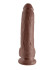 Коричневый фаллоимитатор 9" Cock with Balls - 22,9 см.