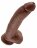 Коричневый фаллоимитатор 9&quot; Cock with Balls - 22,9 см. 