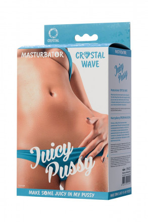 Прозрачный реалистичный мастурбатор Juicy Pussy Crystal Wave 