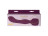 Фиолетовый двусторонний вибромассажер Heating Wand с нагревом - 22 см. 
