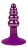 Фиолетовая анальная пробка-елочка с ограничителем - 9 см. 