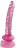 Розовый стеклянный фаллоимитатор Icicles №86 с силиконовой присоской - 17 см. 