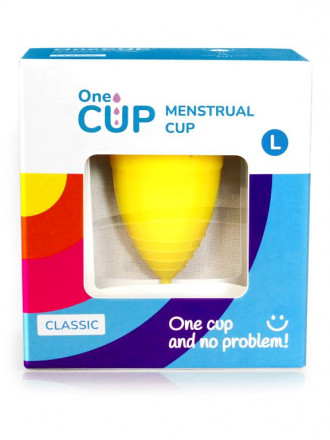 Желтая менструальная чаша OneCUP Classic - размер L 