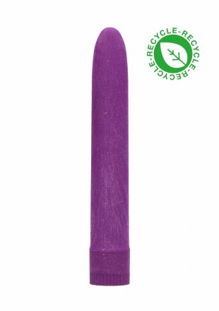Фиолетовый эко-вибромассажер Natural Pleasure - 17,7 см. 