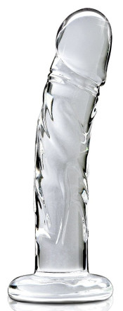 Прозрачный стеклянный фаллоимитатор Icicles №62 - 16,5 см. 